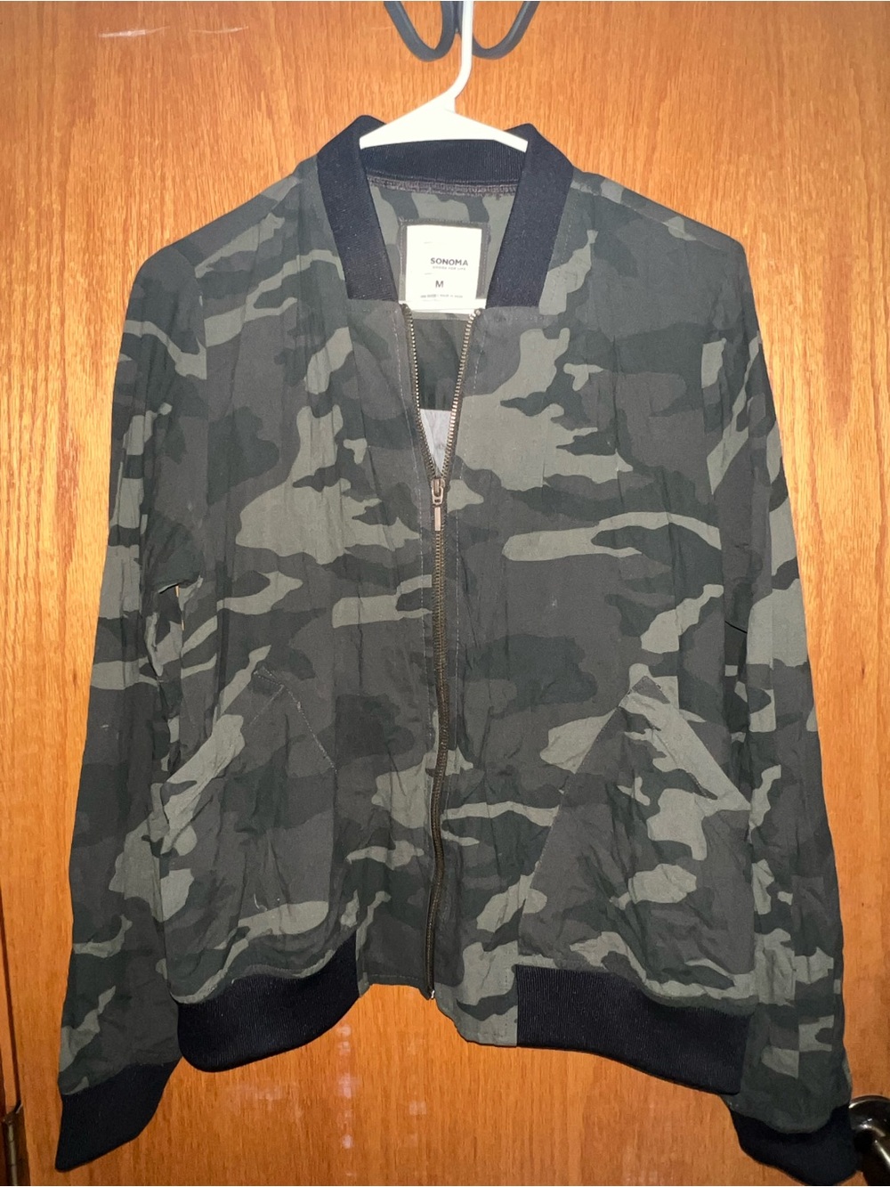 Women’s Sonoma Green Camouflage Bomber Jacket